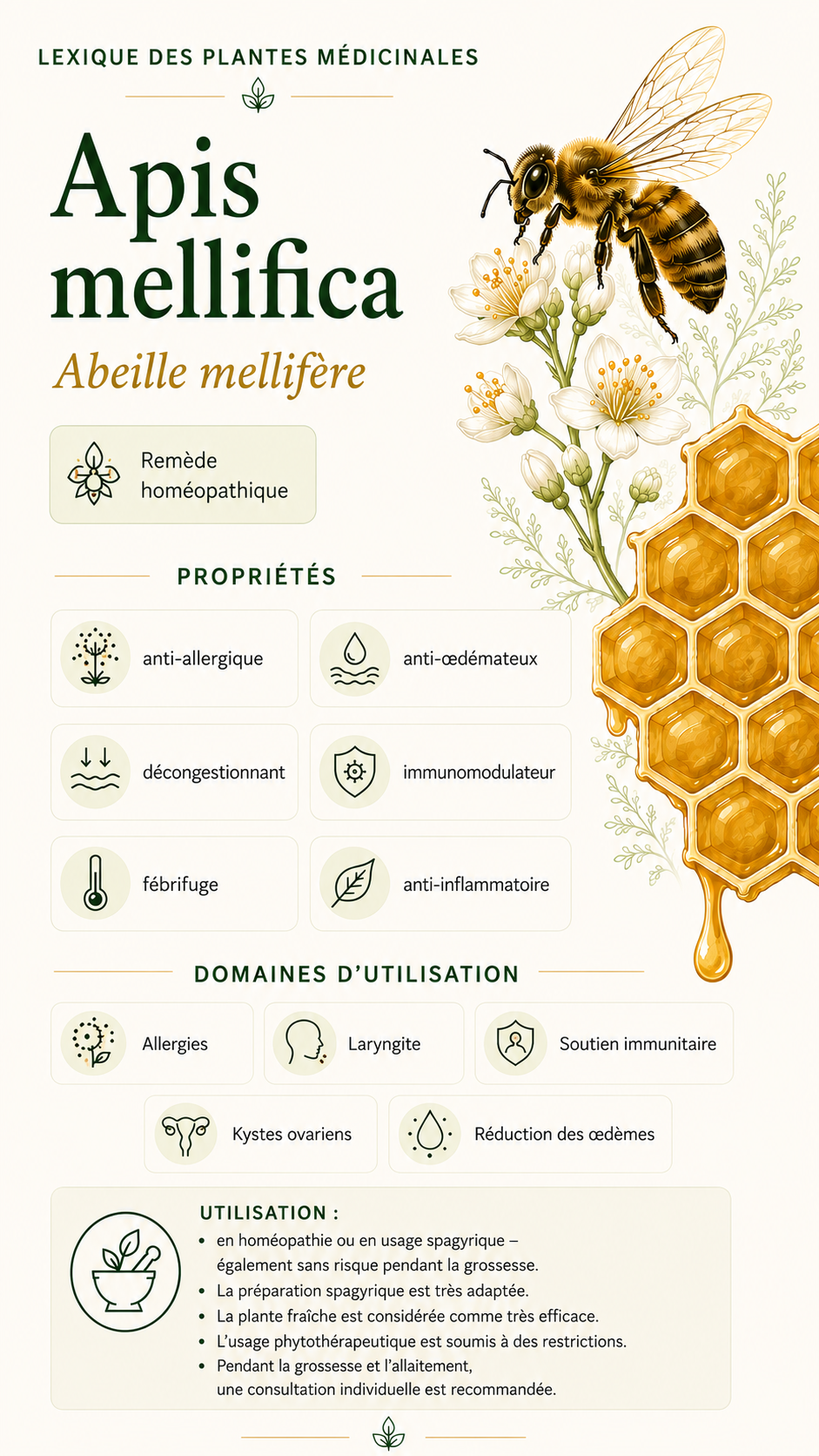Apis mellifica : propriétés, utilisation et effets