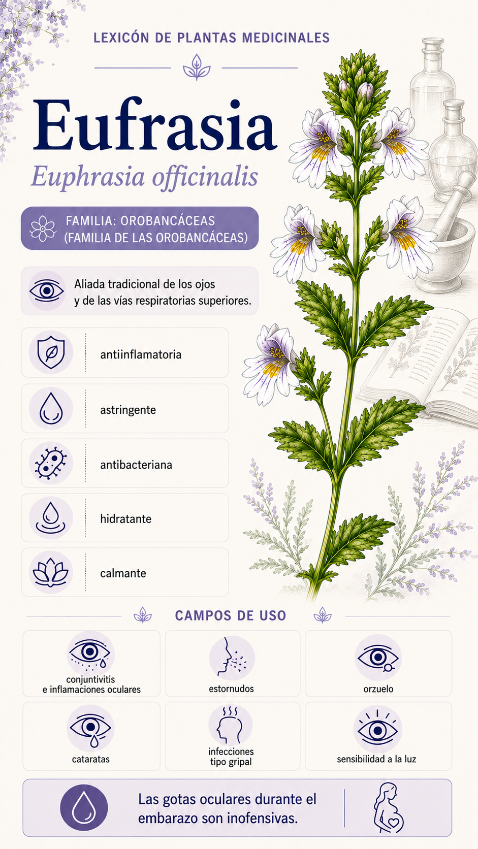 Eufrasia: propiedades, uso y efectos