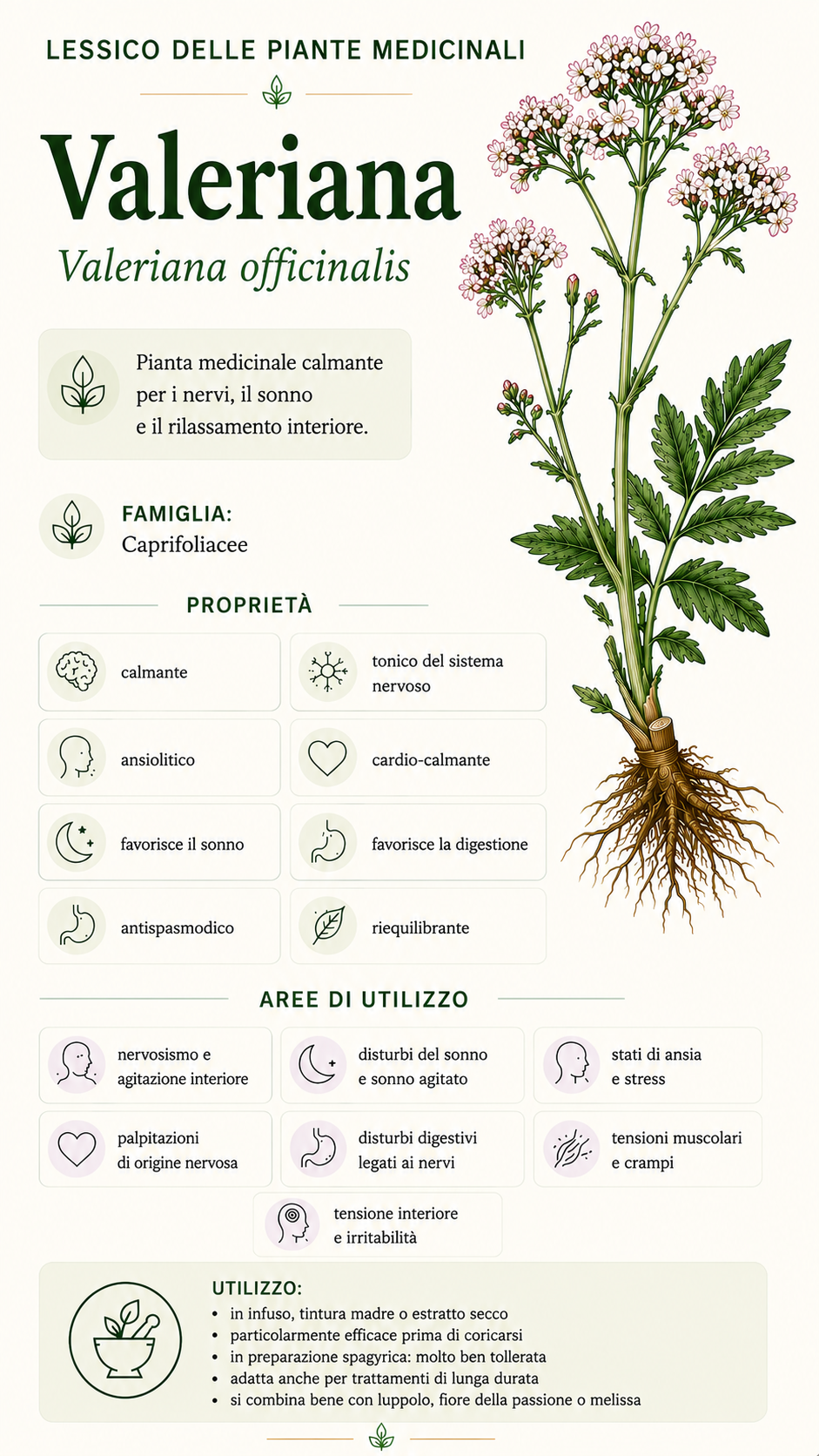 Valeriana: proprietà, uso ed effetti