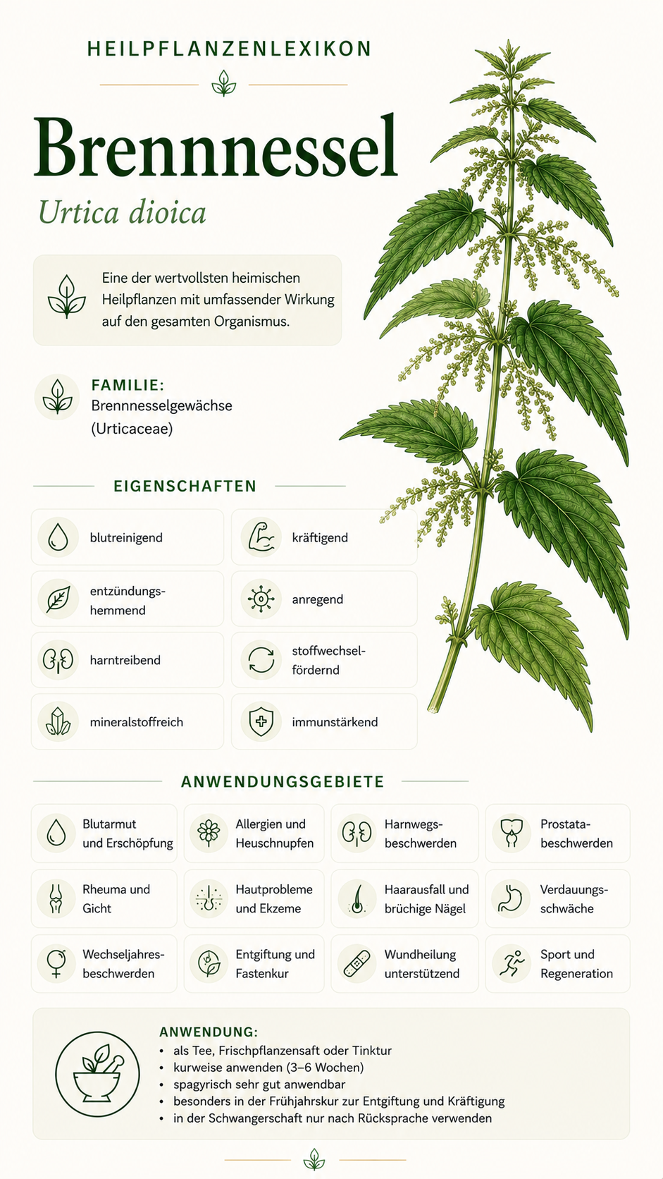 Brennnessel: Eigenschaften, Anwendung & Wirkung