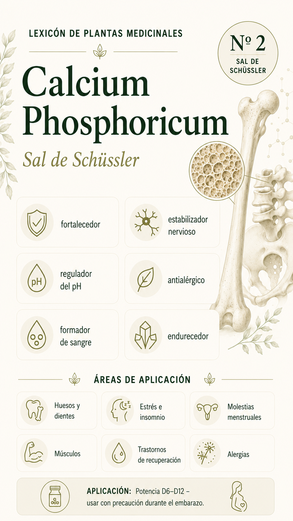 Calcium phosphoricum: propiedades, uso y efectos