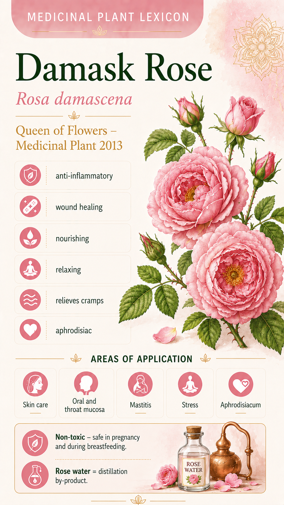 Damask Rose: Properties, Uses & Effects