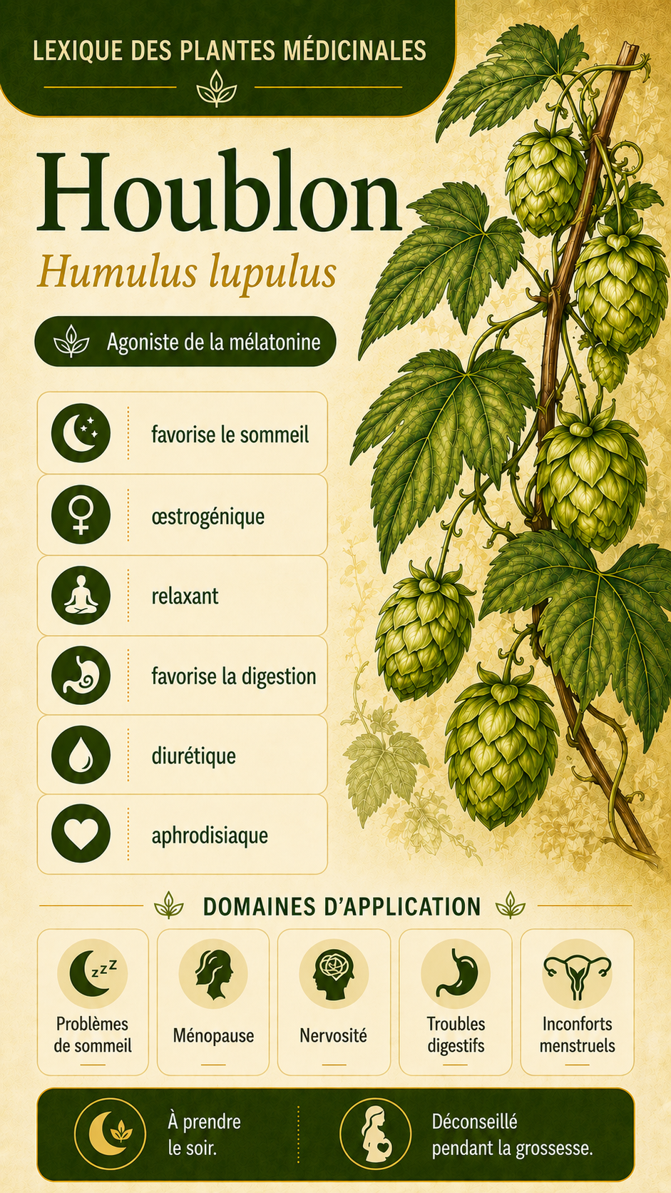 Le houblon : propriétés, utilisation et effets