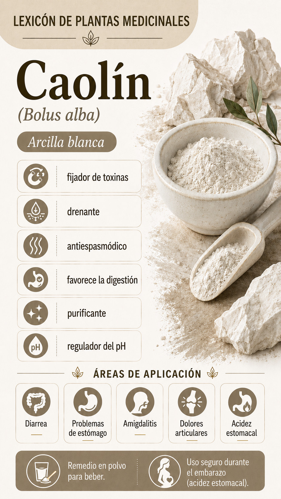 Caolín: propiedades, usos y efectos