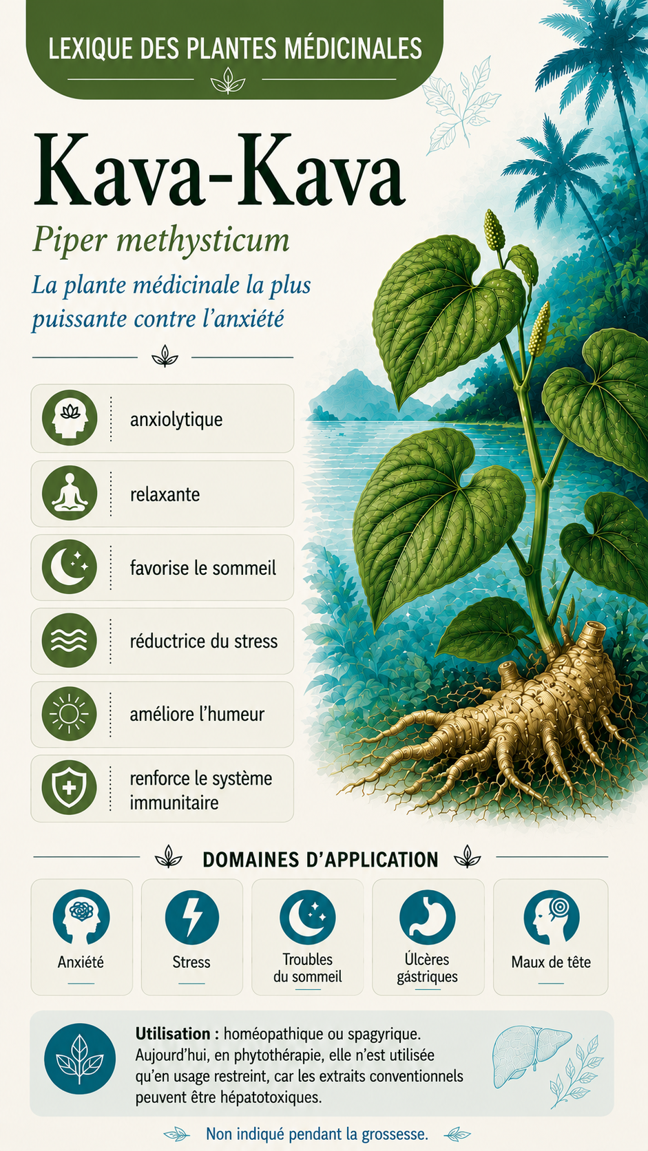 Kava-kava : propriétés, utilisation et effets