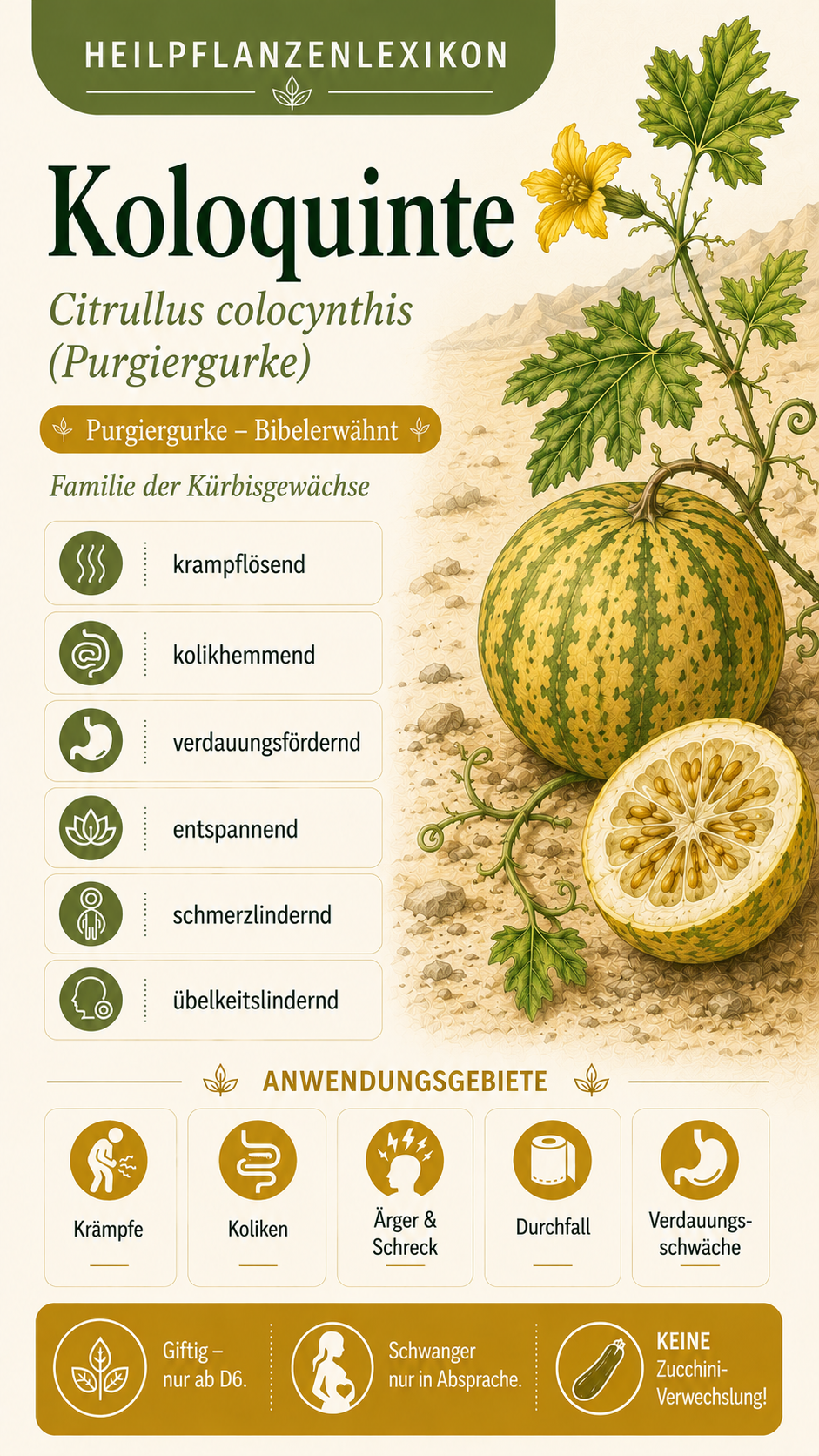 Koloquinte: Eigenschaften, Anwendung & Wirkung