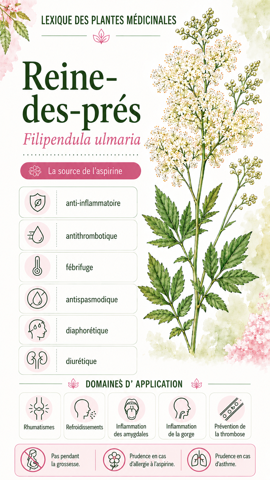 La reine-des-prés : propriétés, utilisation et effets