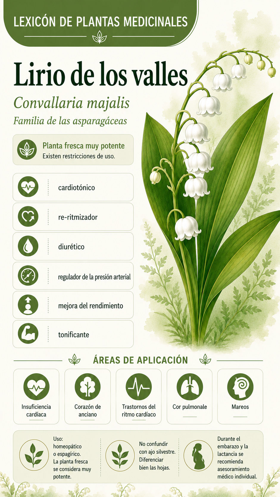 Lirio del valle: propiedades, usos y efectos