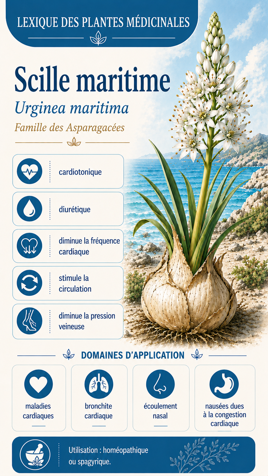Oignon de mer : propriétés, utilisation et effets