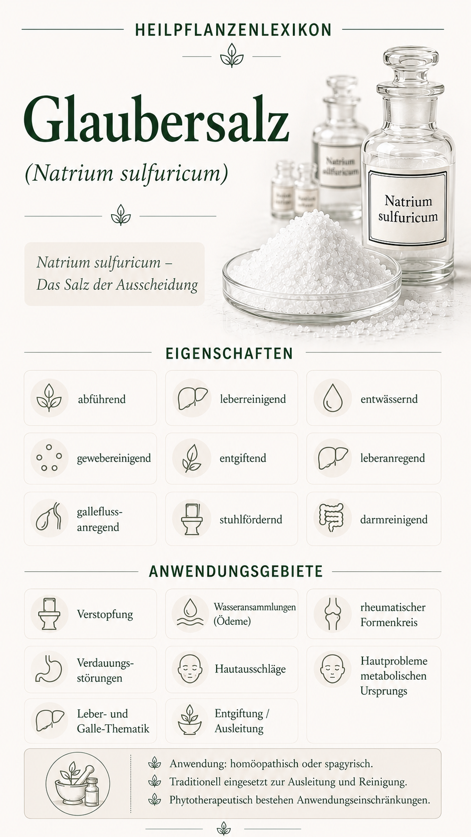 Glaubersalz: Eigenschaften, Anwendung & Wirkung