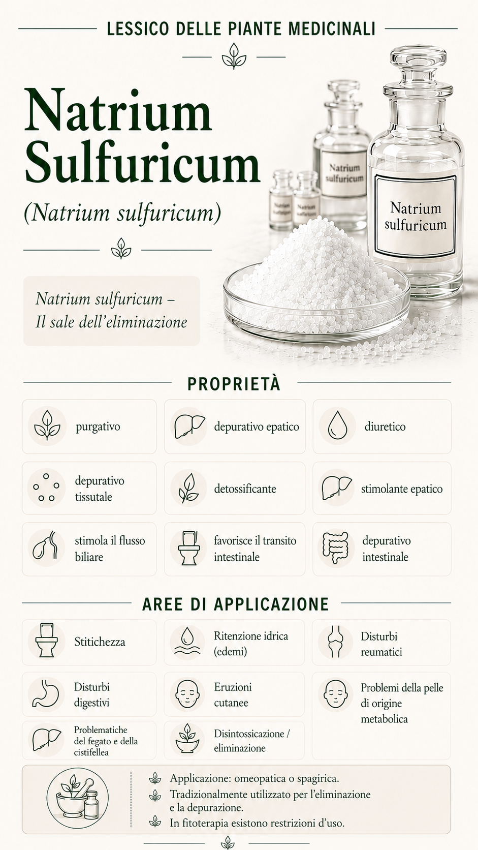 Sale di Glauber: proprietà, uso ed effetti