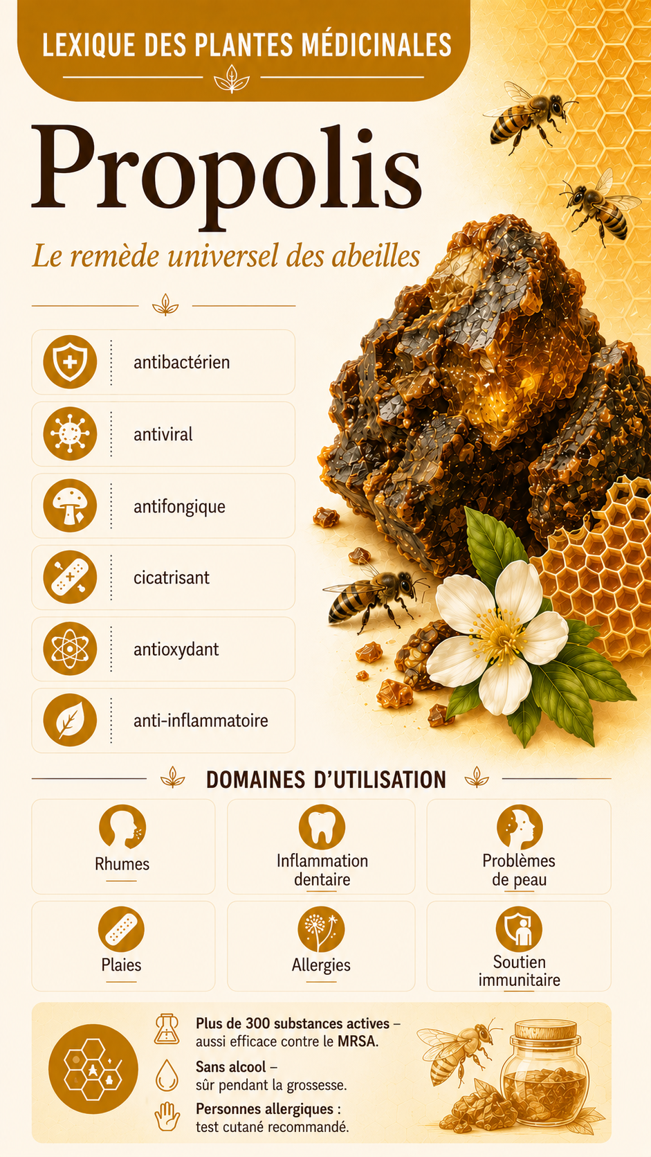 La propolis : propriétés, utilisation et effets