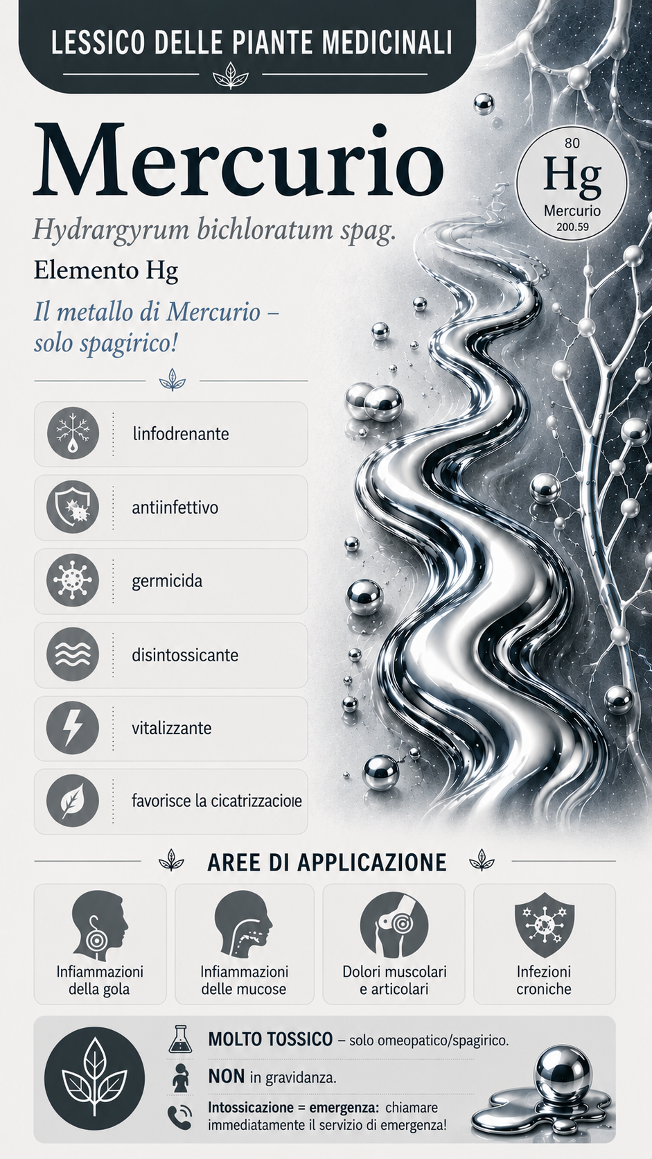 Mercurio: proprietà, uso ed effetti