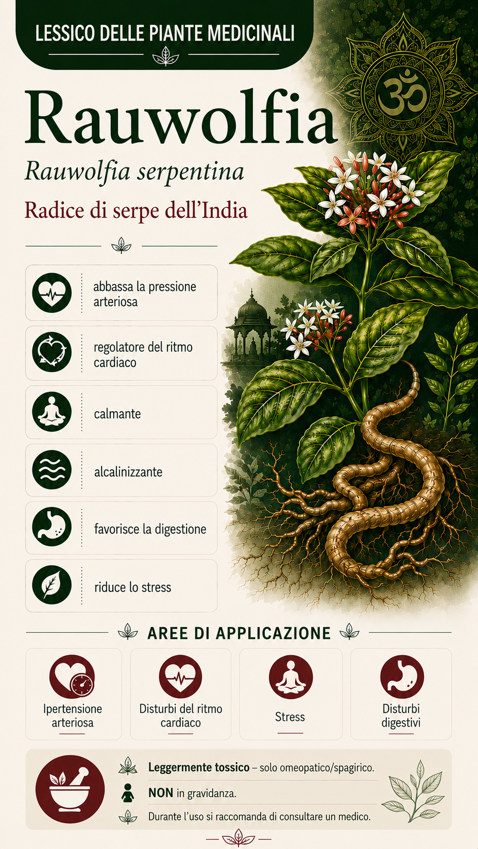 Rauwolfia: proprietà, uso ed effetti