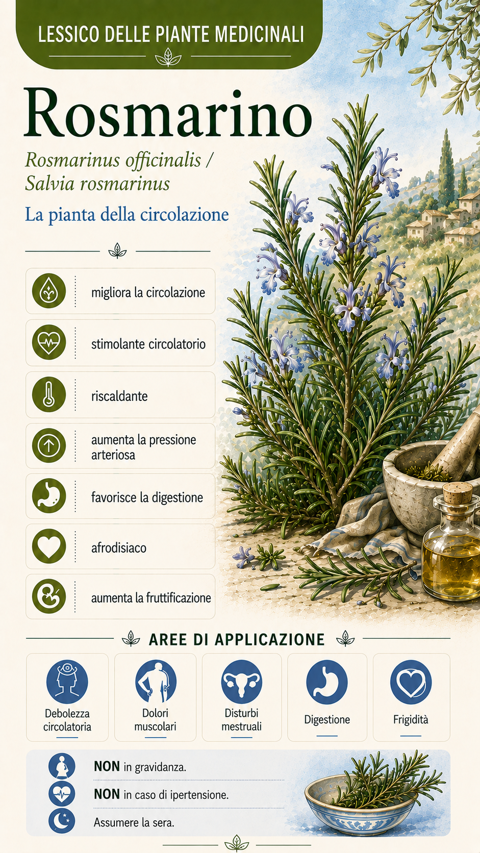 Rosmarino: proprietà, uso ed effetti