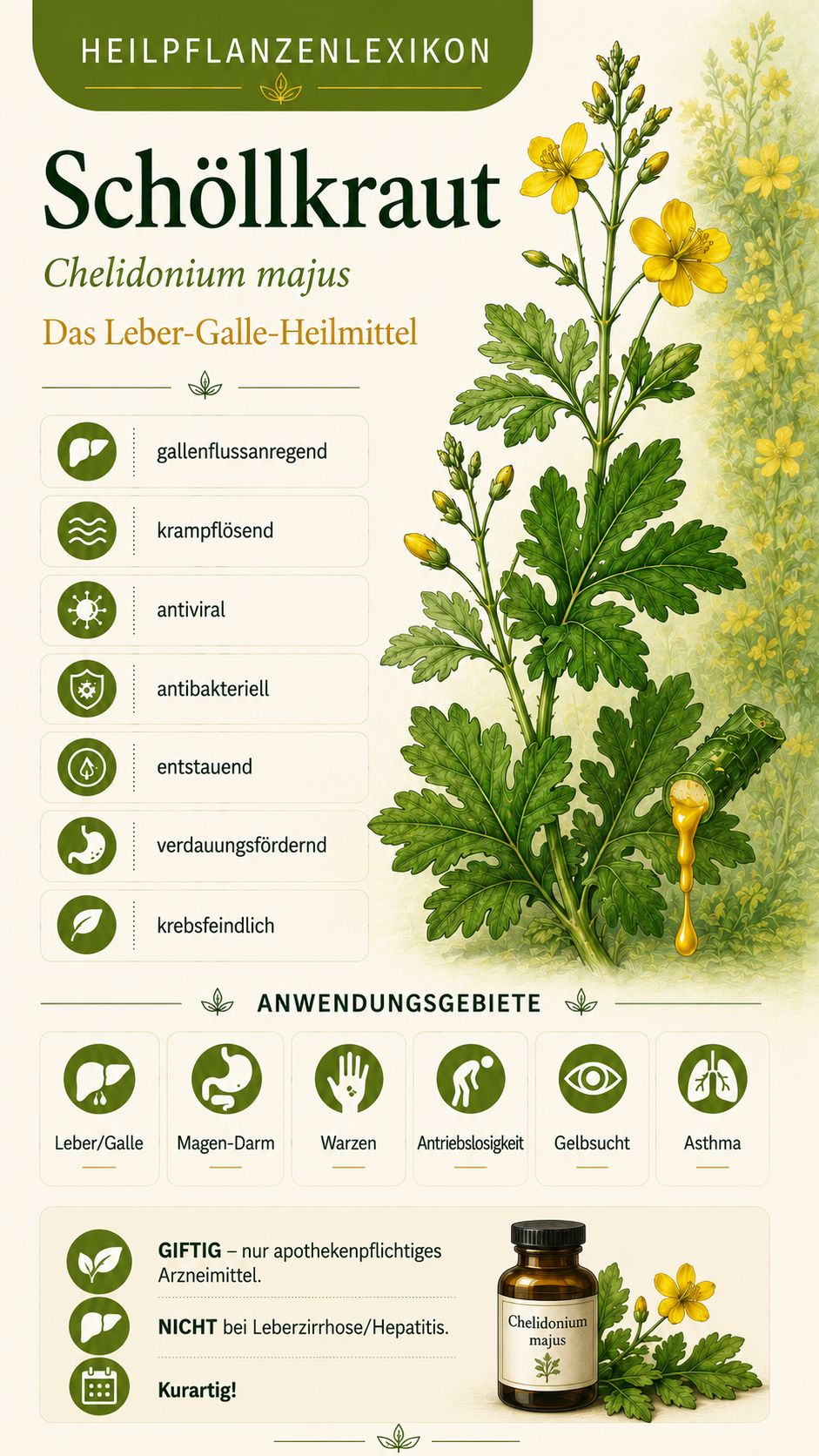 Schöllkraut: Eigenschaften, Anwendung & Wirkung
