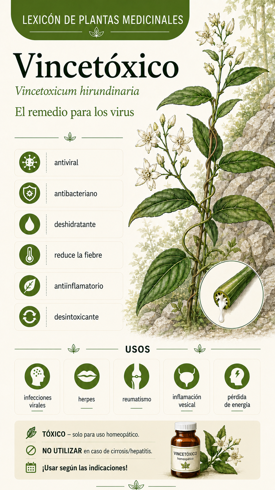 Raíz de golondrina: propiedades, uso y efectos