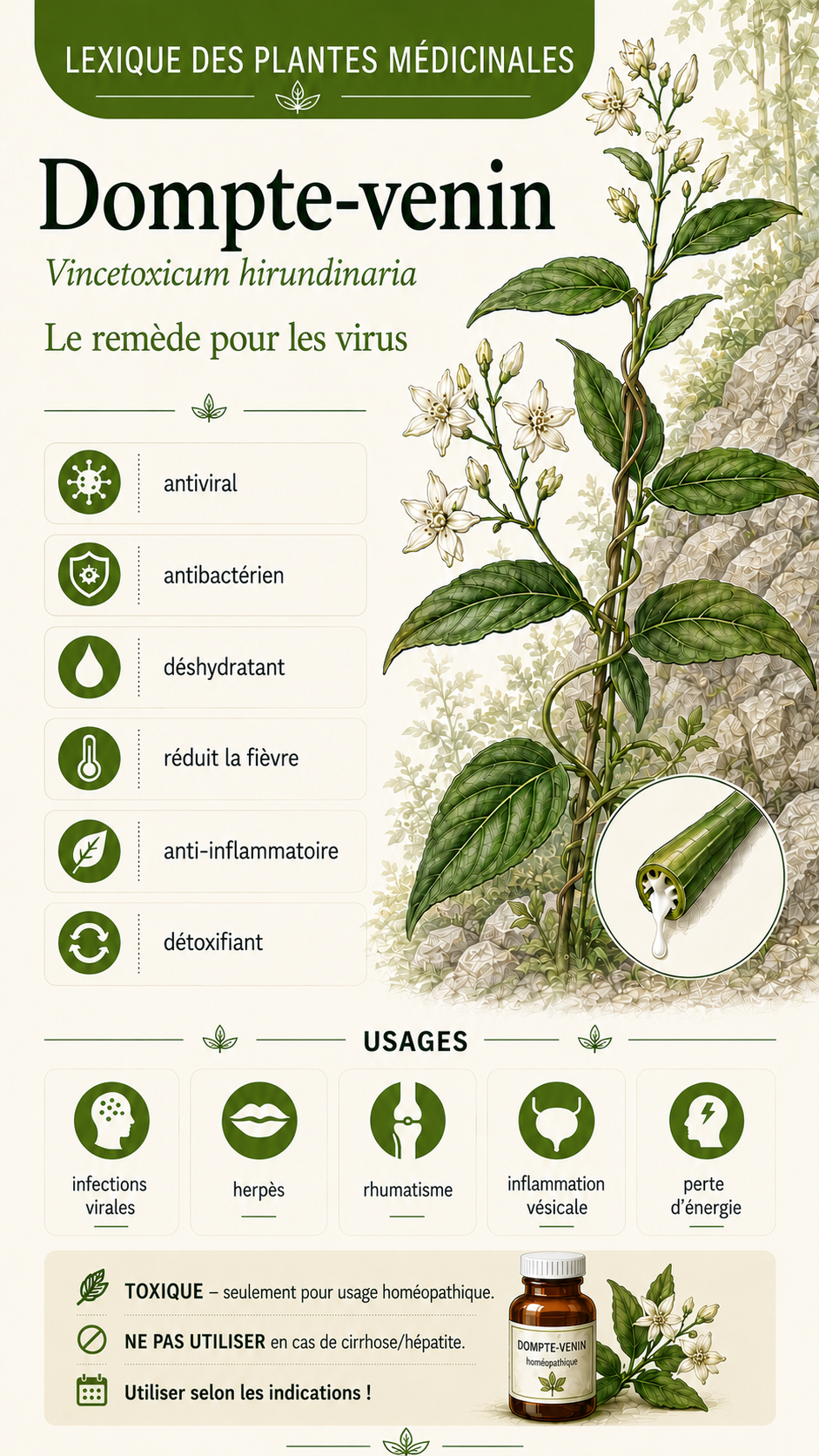 Herbe aux hirondelles : propriétés, utilisation et effets
