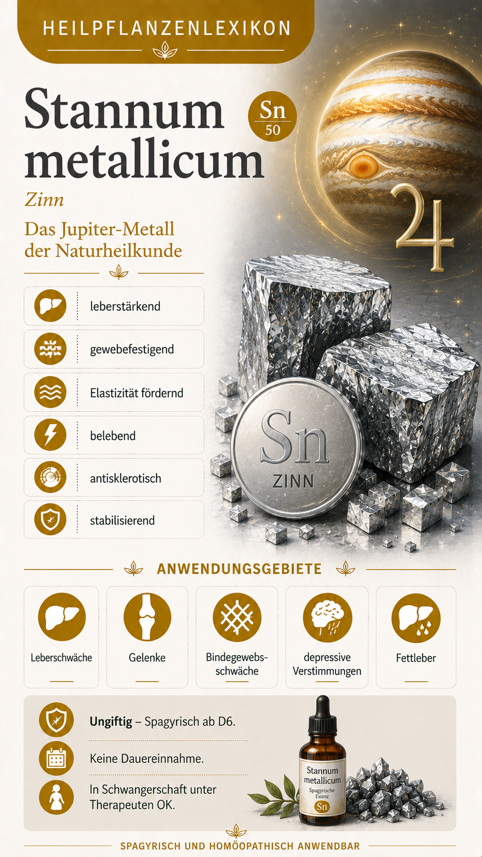 Stannum metallicum: Eigenschaften, Anwendung & Wirkung