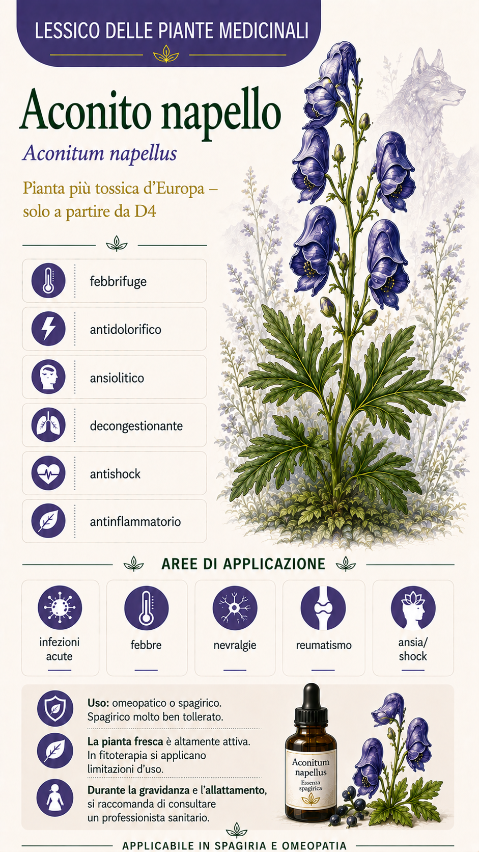 Aconito: proprietà, uso ed effetti