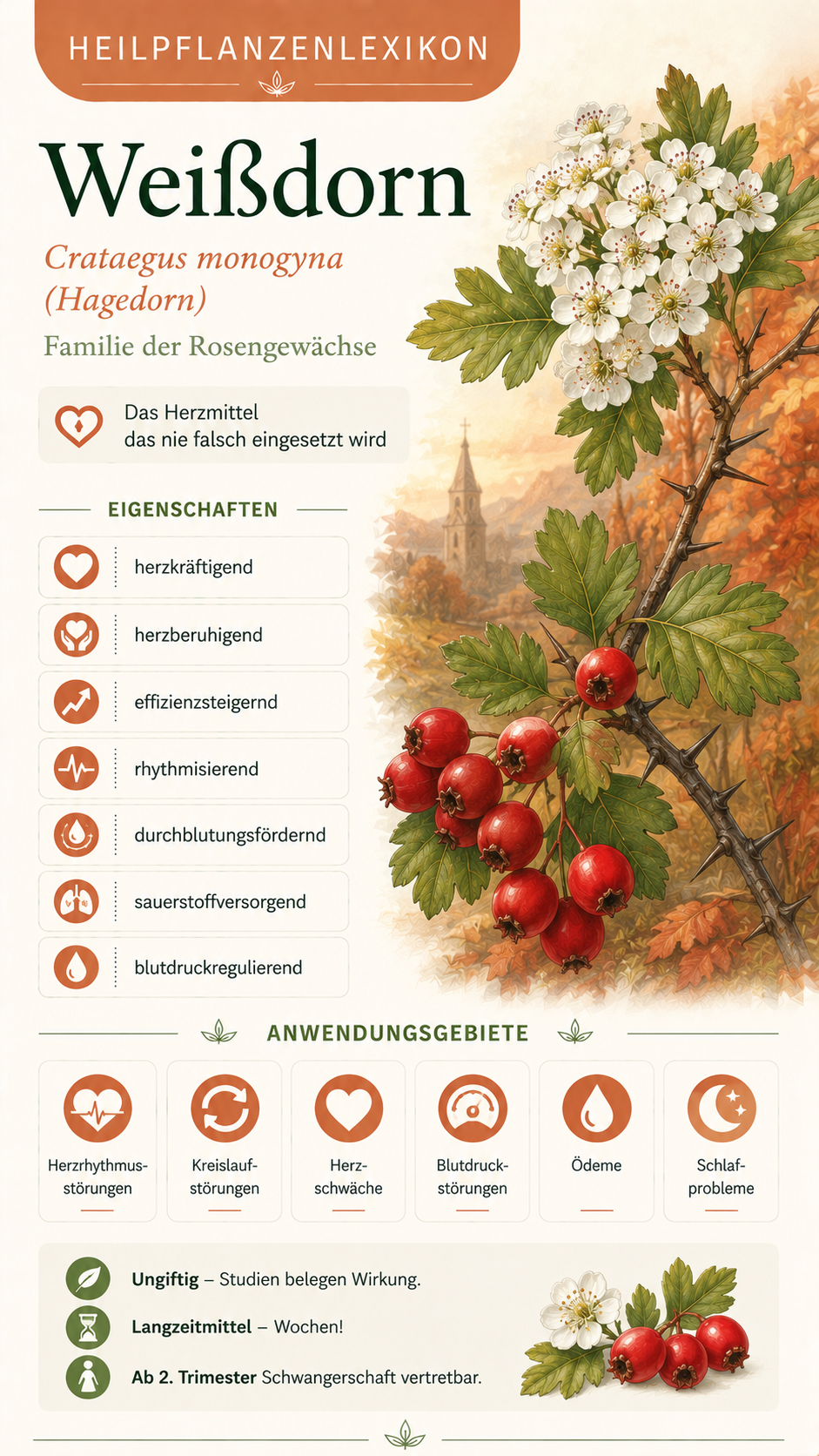 Weissdorn (Crataegus monogyna): Eigenschaften, Anwendung & Wirkung