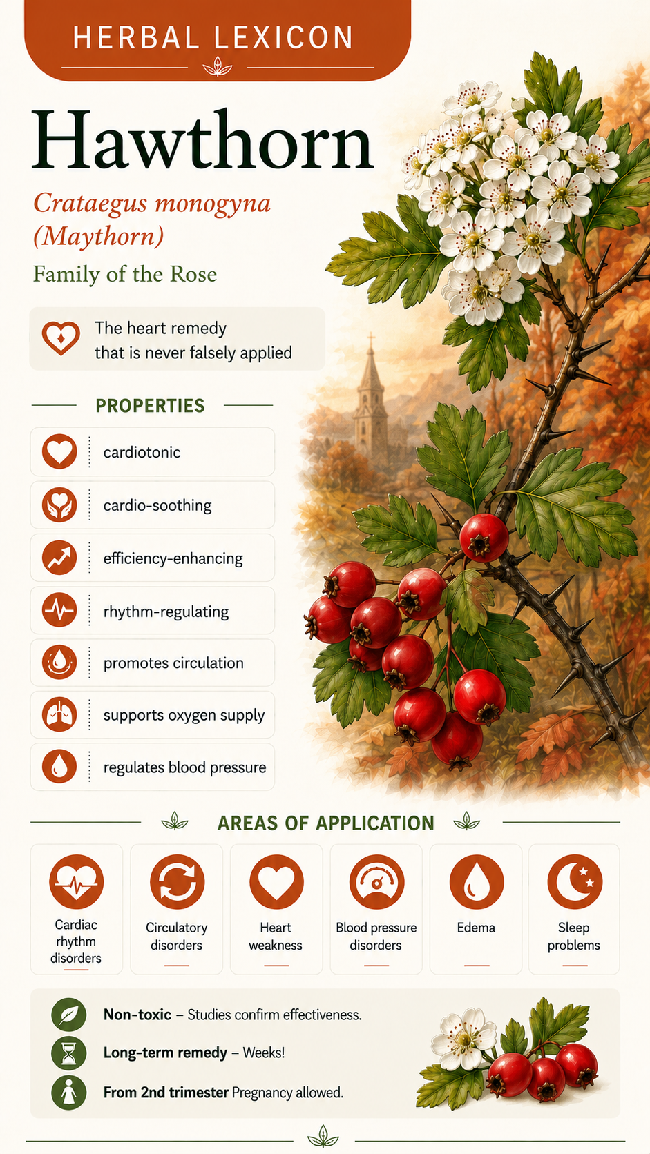 Hawthorn (Crataegus monogyna): Properties, Uses & Effects