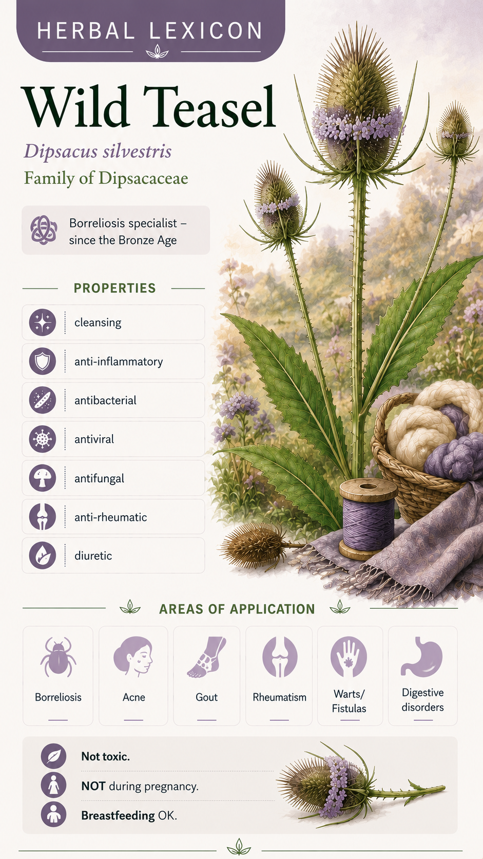 Wild Teasel (Dipsacus silvestris): Properties, Uses & Effects