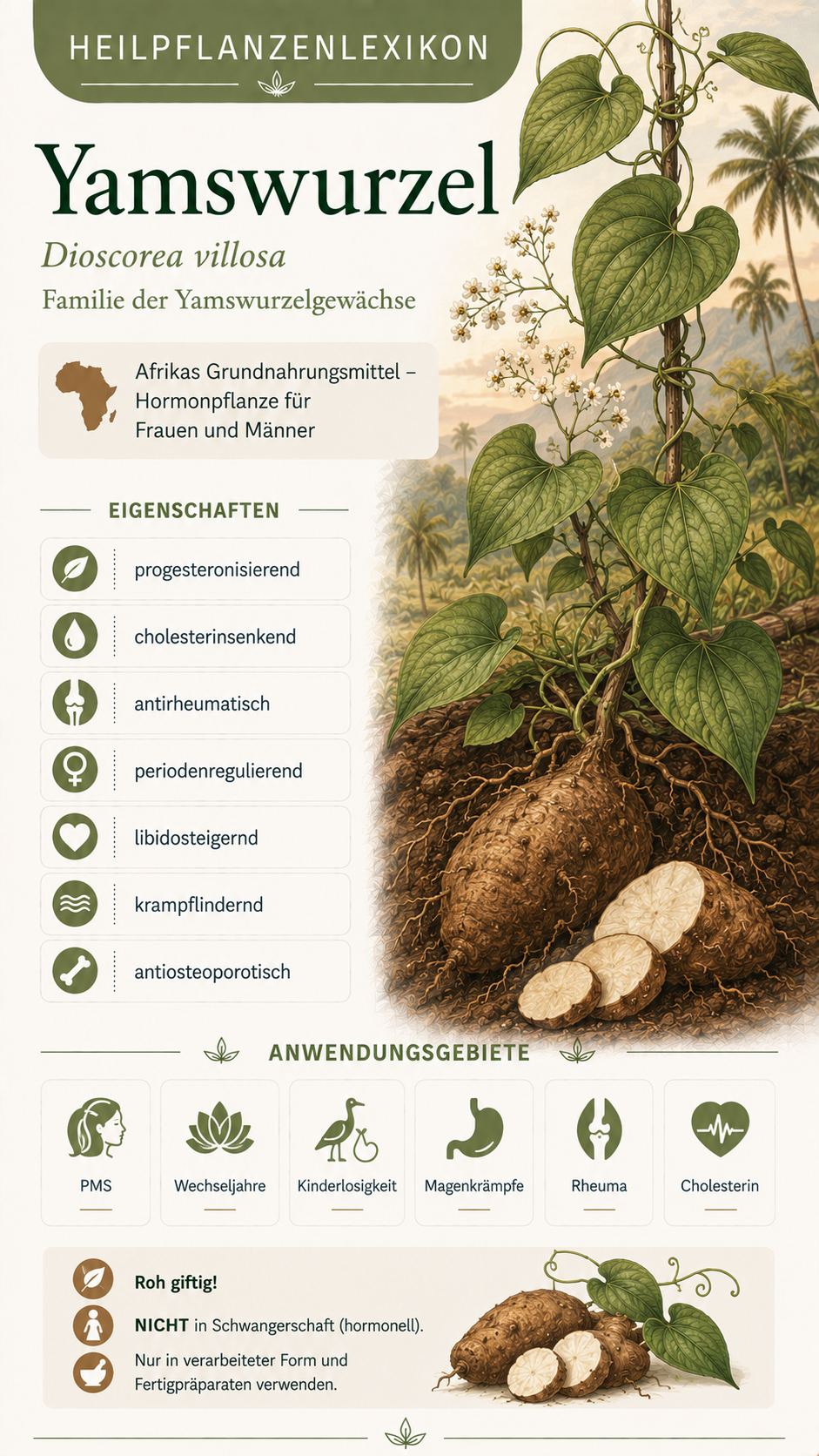 Yamswurzel (Dioscorea villosa): Eigenschaften, Anwendung & Wirkung