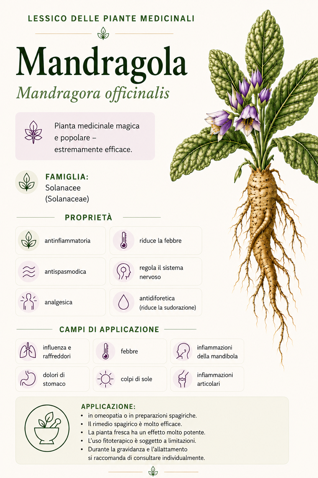 Mandragora: proprietà, uso ed effetti