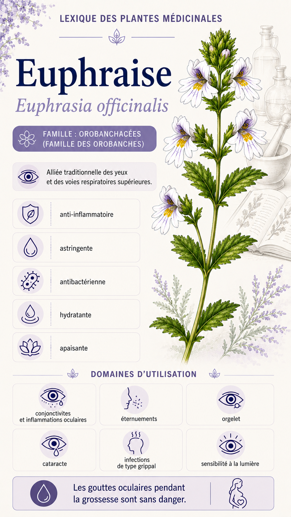 Euphraise : propriétés, utilisation et effets