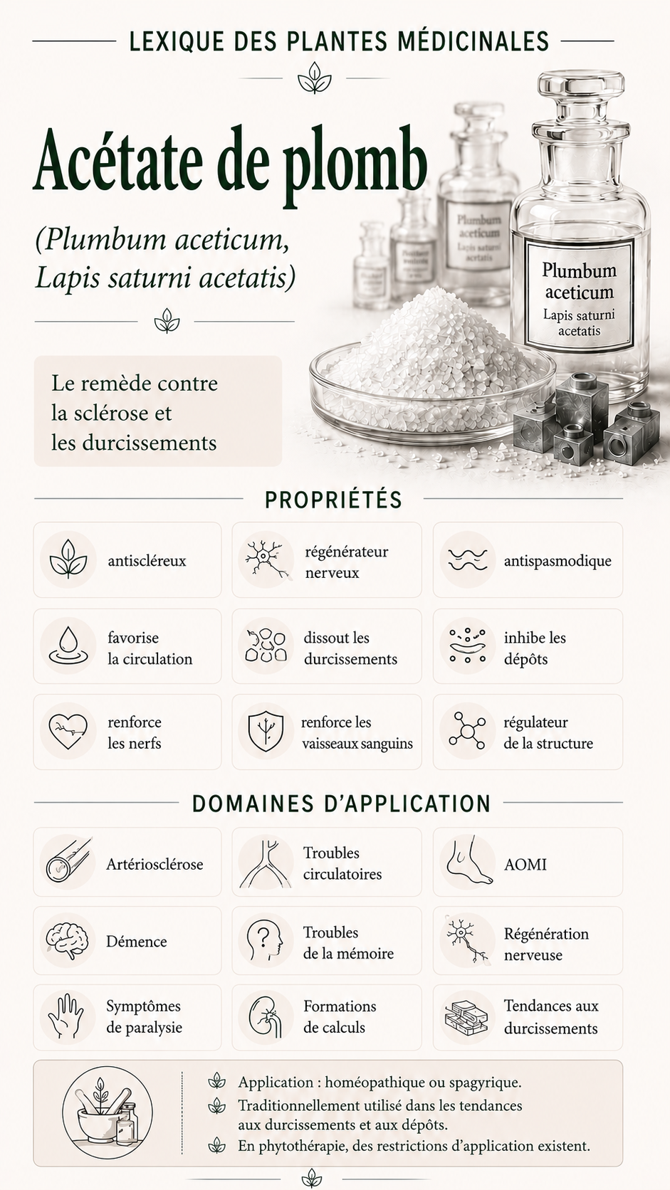 Acétate de plomb : propriétés, utilisation et effets
