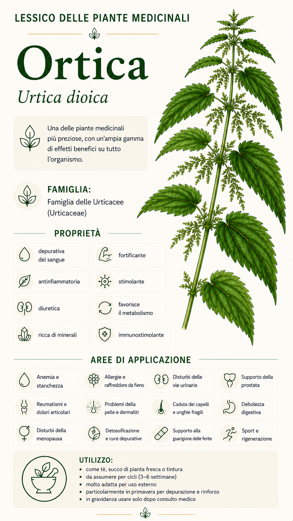 Ortica: proprietà, uso ed effetti