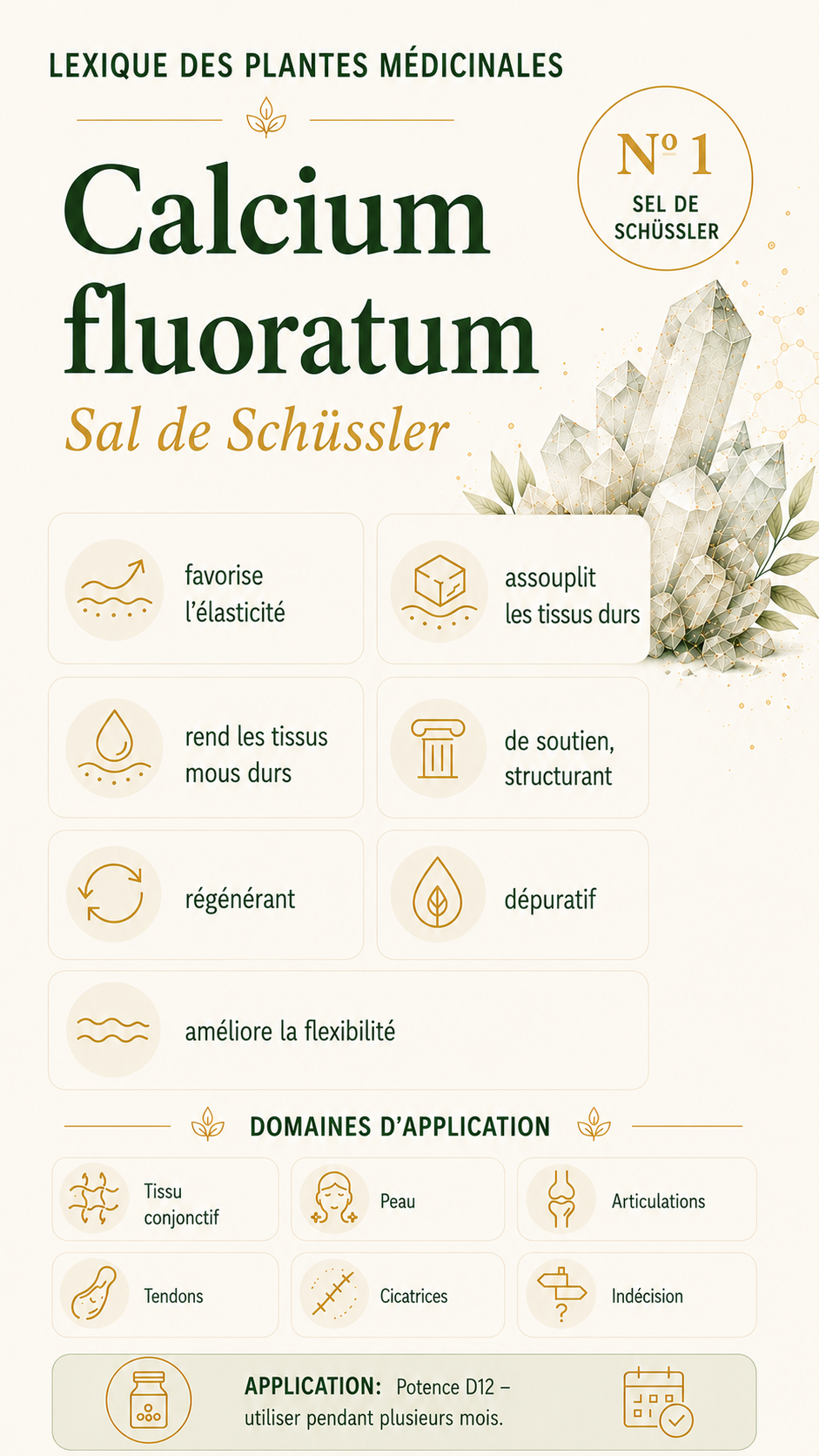 Fluorure de calcium : propriétés, utilisation et effets