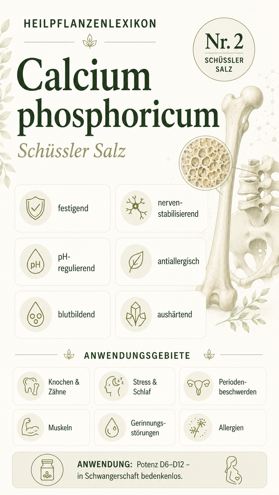Calcium phosphoricum: Eigenschaften, Anwendung & Wirkung
