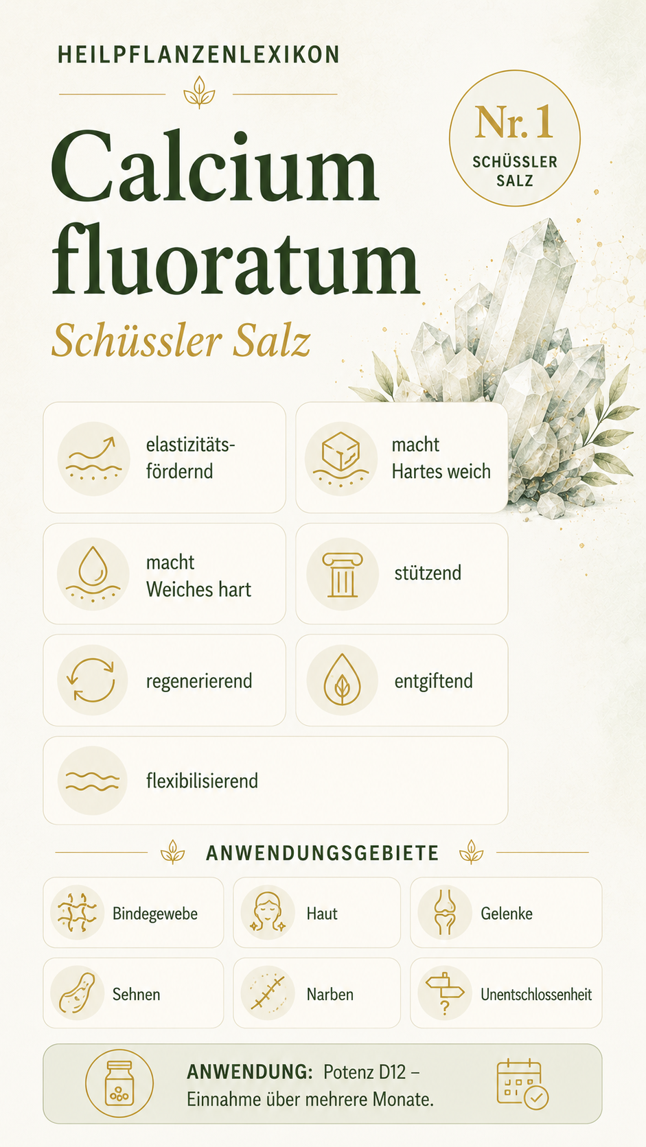Calcium fluoratum: Eigenschaften, Anwendung & Wirkung
