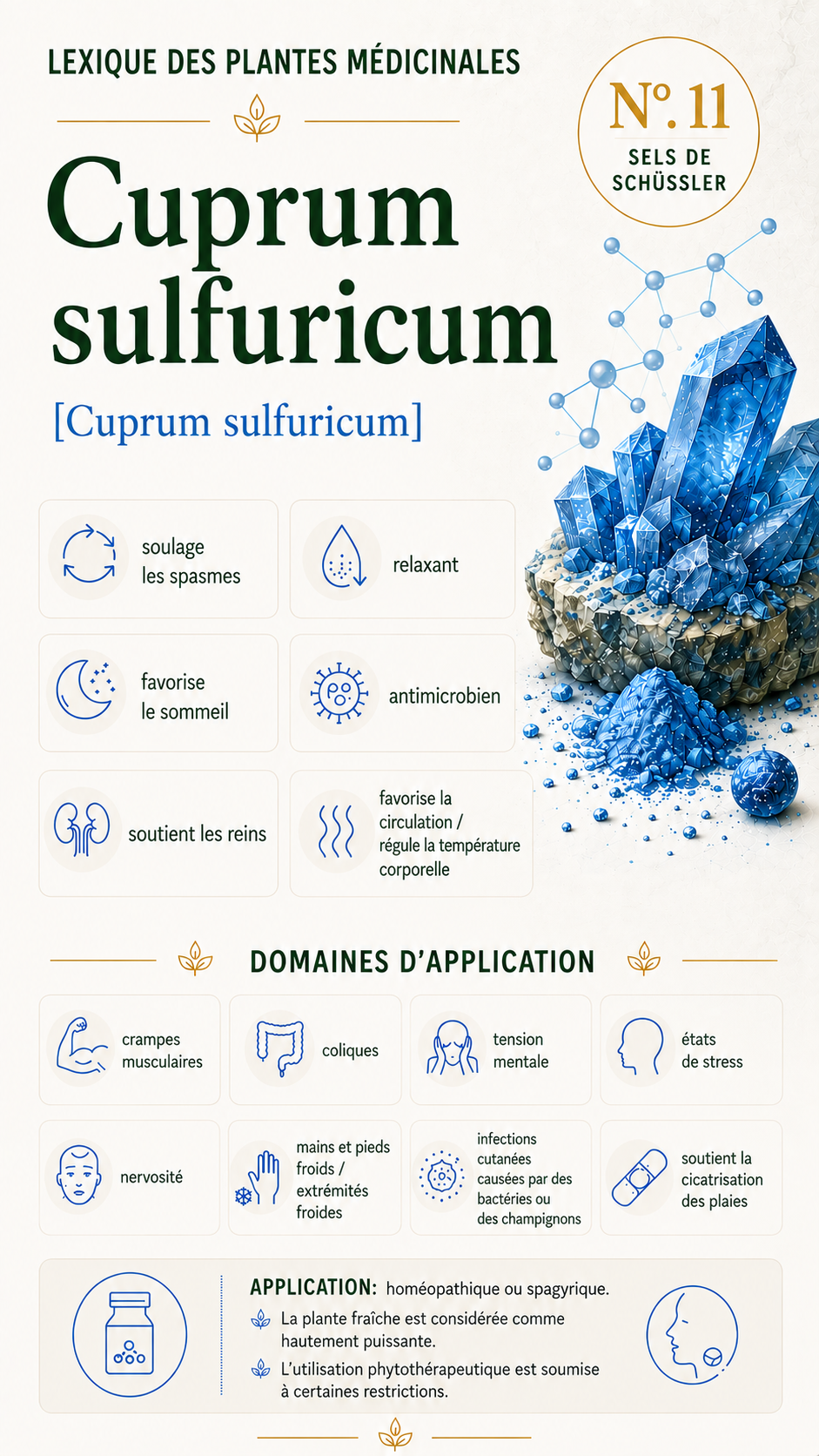 Cuprum Sulfuricum : propriétés, utilisation et effets