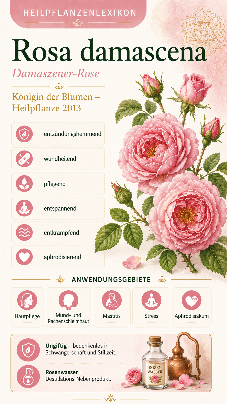 Damaszener Rose: Eigenschaften, Anwendung & Wirkung