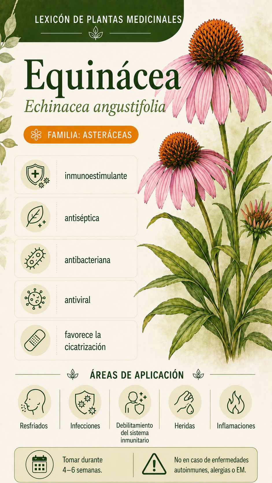 Equinácea: propiedades, uso y efectos