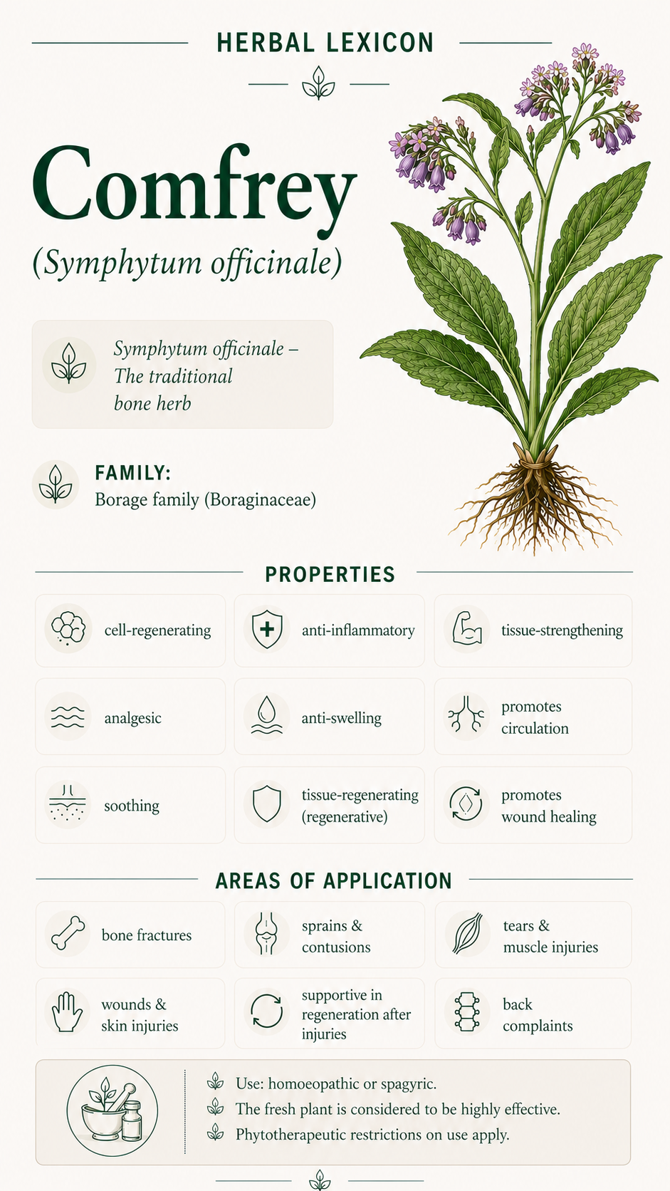 Common Comfrey: Properties, Uses, and Effects