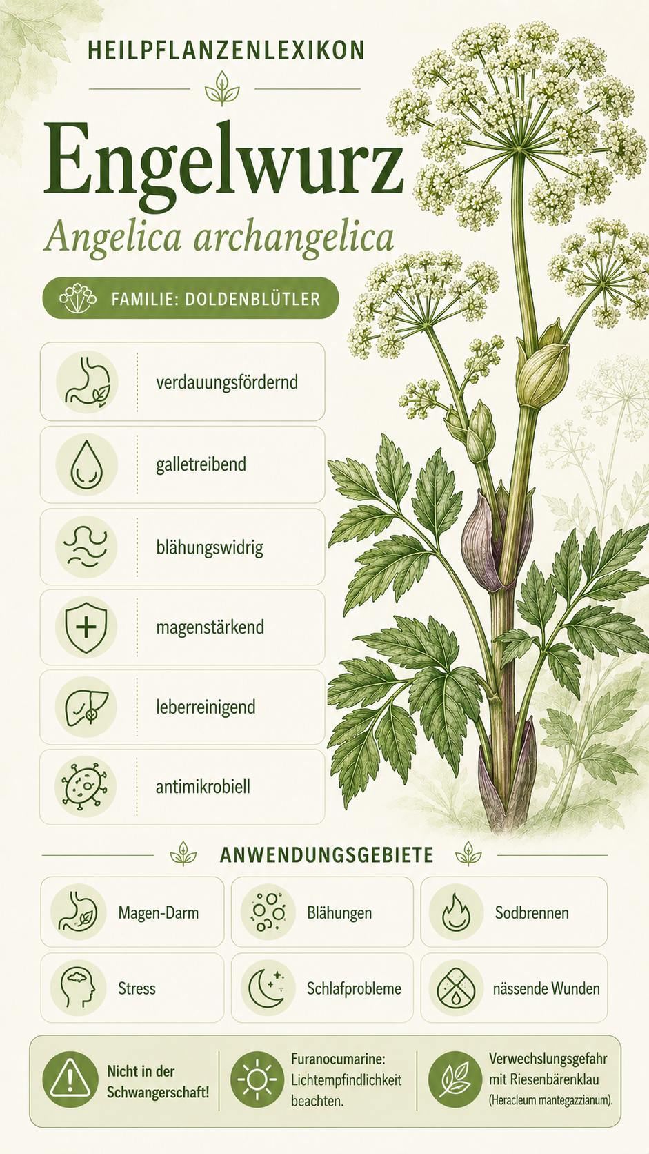 Engelwurz: Eigenschaften, Anwendung & Wirkung