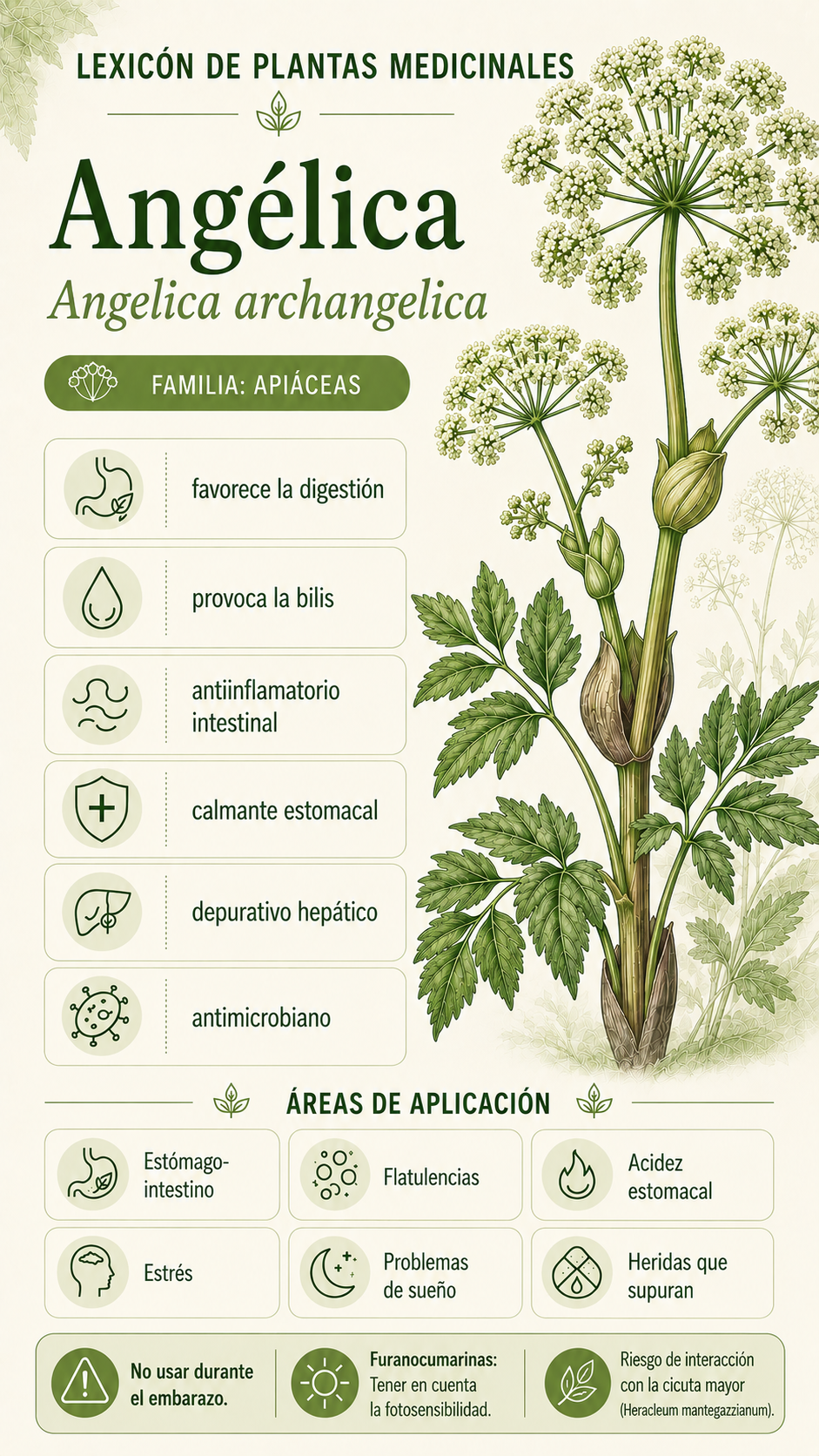 Angélica: propiedades, usos y efectos