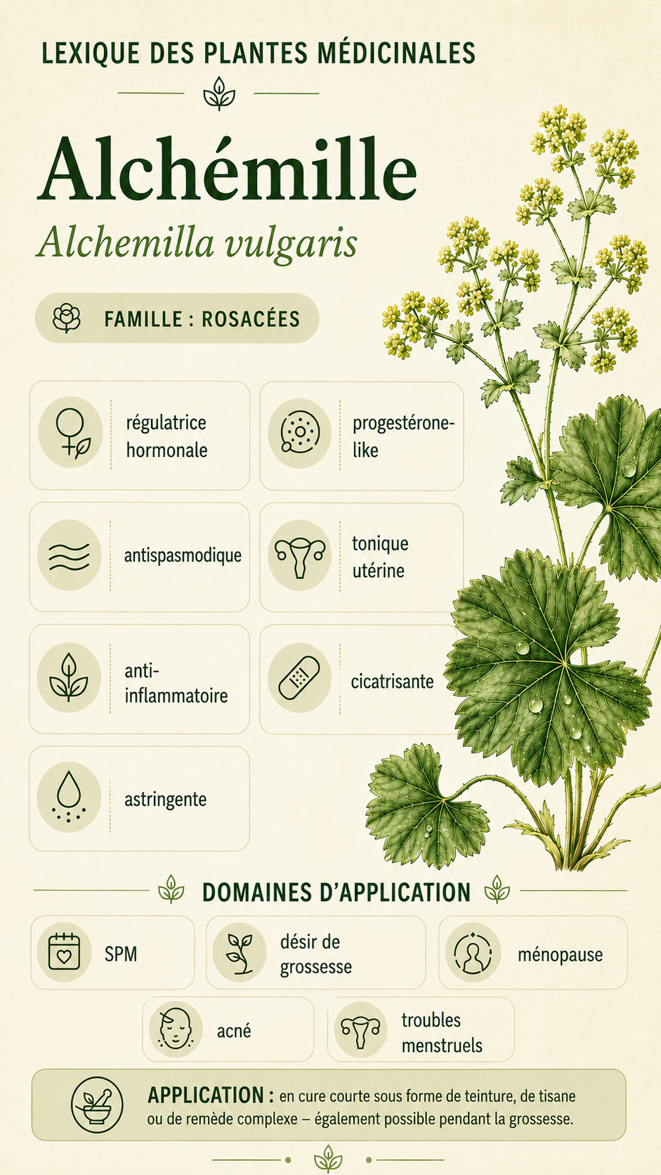 Alchémille : propriétés, utilisation et effets