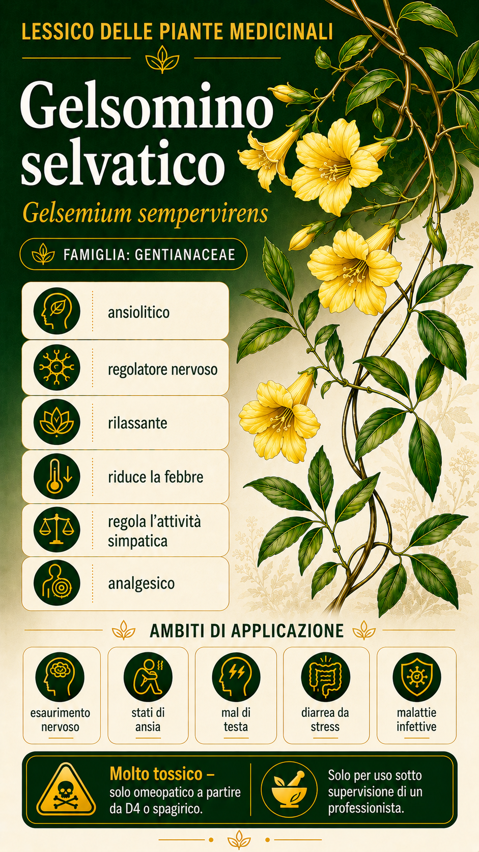 Gelsomino selvatico: proprietà, uso ed effetti