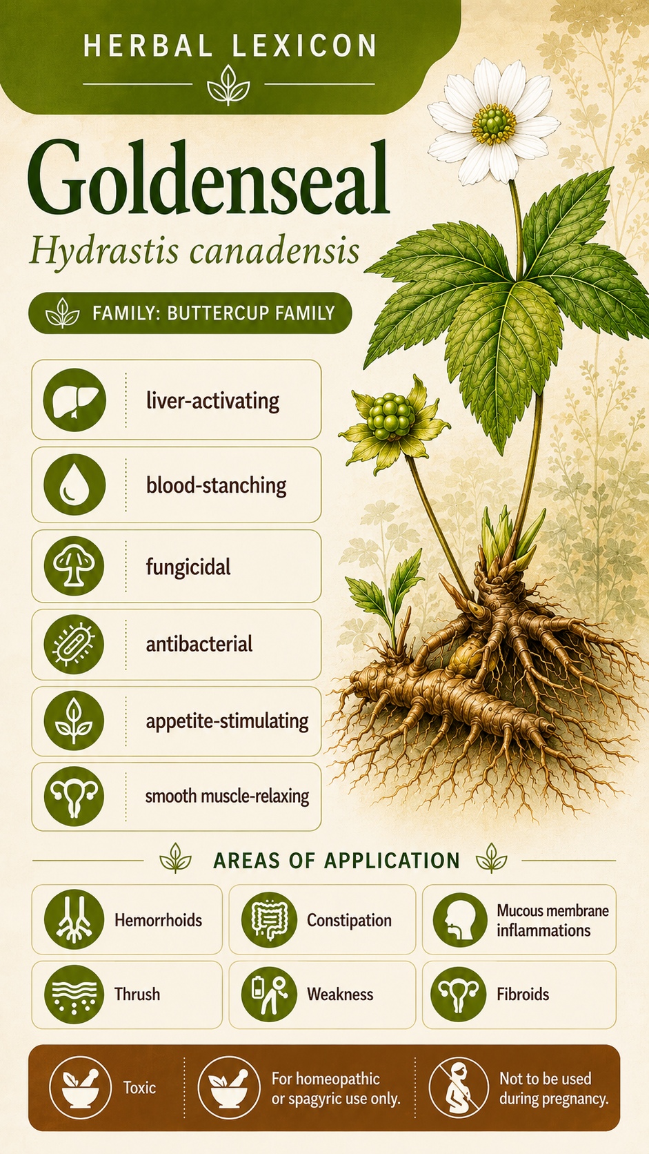 Goldenseal Root: Properties, Uses, and Effects