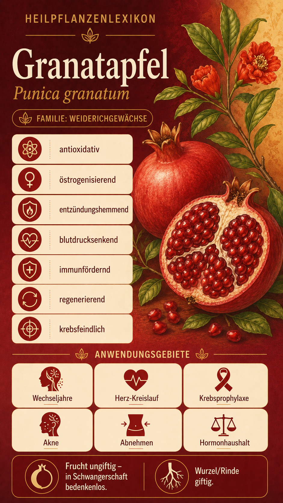 Granatapfel: Eigenschaften, Anwendung & Wirkung