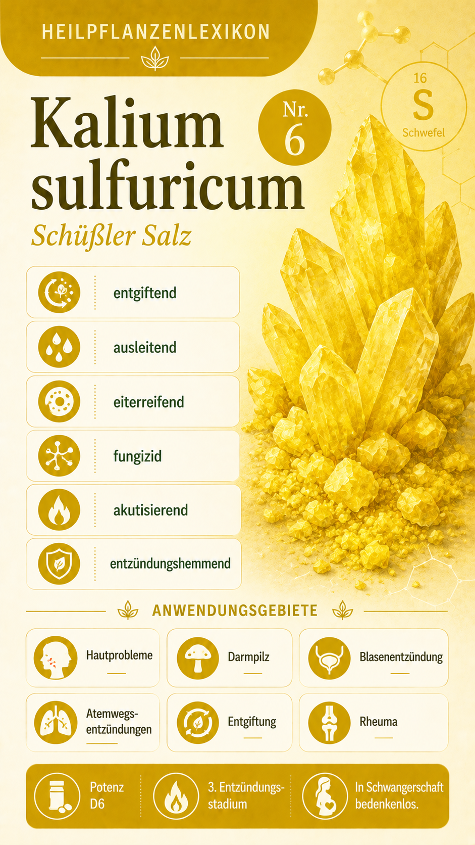 Kalium sulfuricum: Eigenschaften, Anwendung & Wirkung