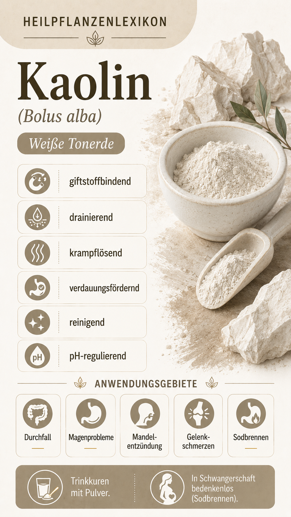 Kaolin: Eigenschaften, Anwendung & Wirkung