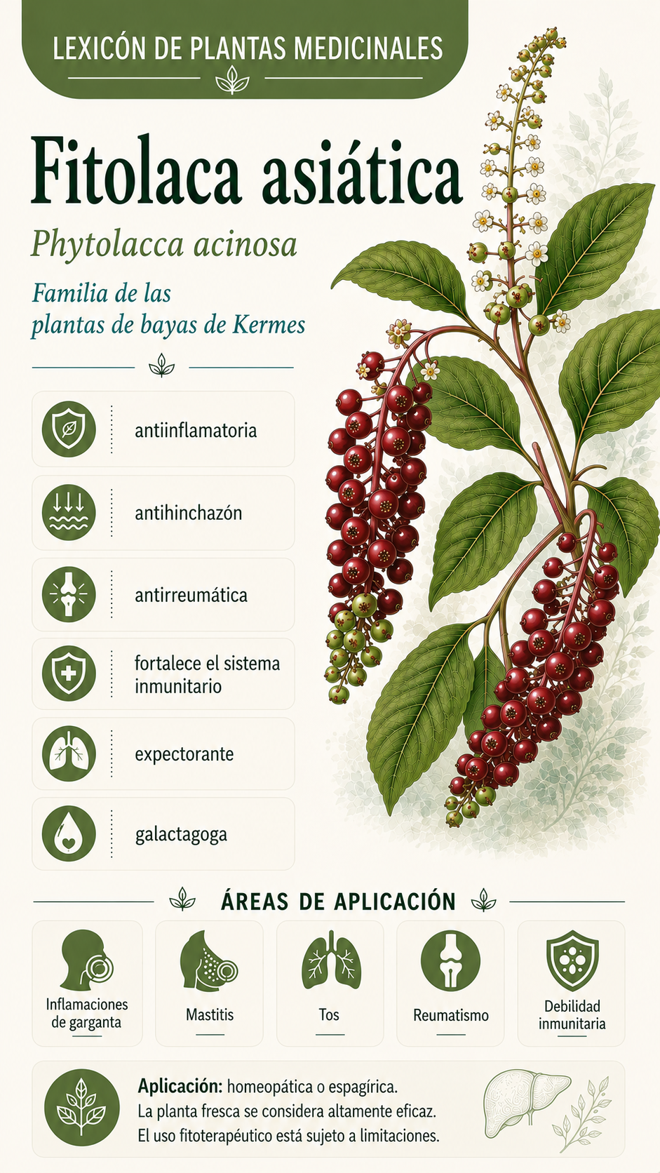 Baya de kermes: propiedades, usos y efectos