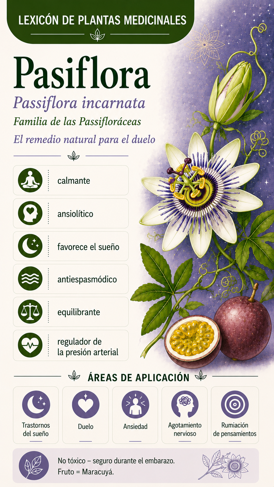 Pasiflora: propiedades, usos y efectos