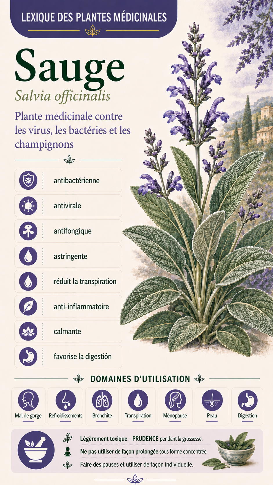 La sauge : propriétés, utilisation et effets